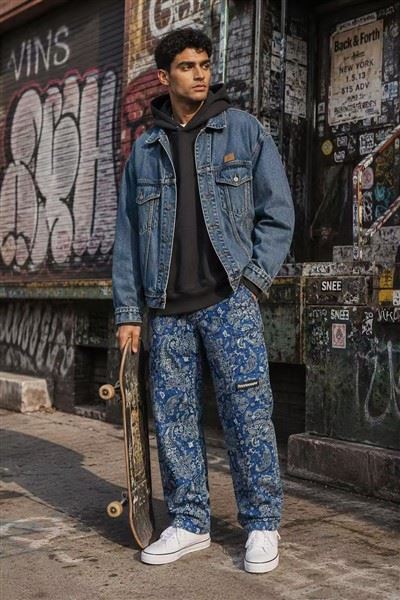 Lightweight Insulated Paisley Print Padded Track Pants price