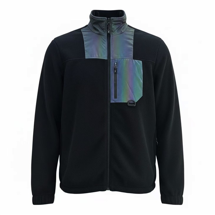 Qora aks ettiruvchi toʻliq-Fleece koʻylagi
