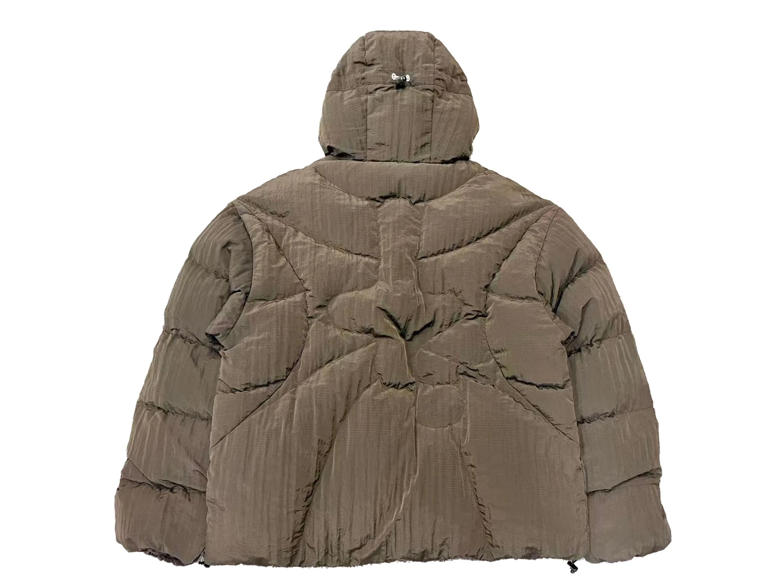 Nylon Shiny Yarn Curved Quilted Puffer Jacket Nylon Shiny Yarn Curved Quilted Puffer Jacket