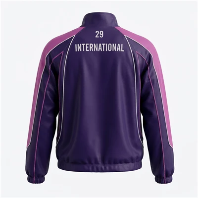 Men's Half-zip Shiny Piping Track Jacket Pullover suppliers