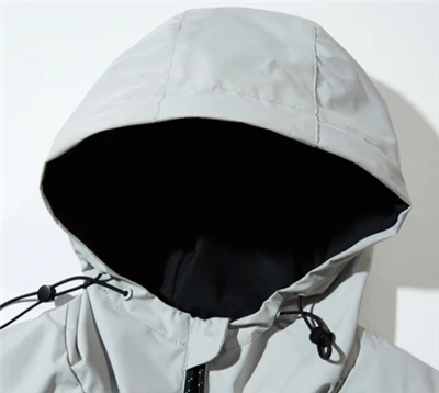 Two piece windbreaker set with vest hood